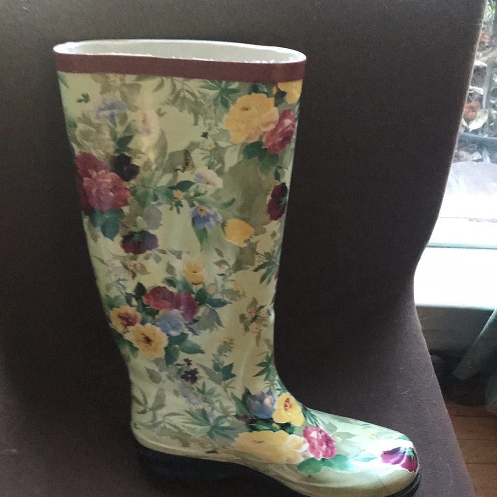 Rubber floral size 8 gardening\rain boots Cottage chic - Picture 10 of 11